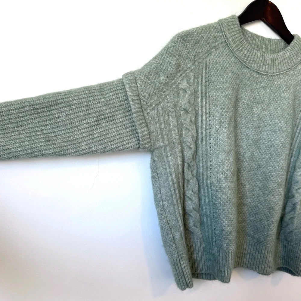 Madewell Havener Cable Stitch Crewneck Sweater - Size S